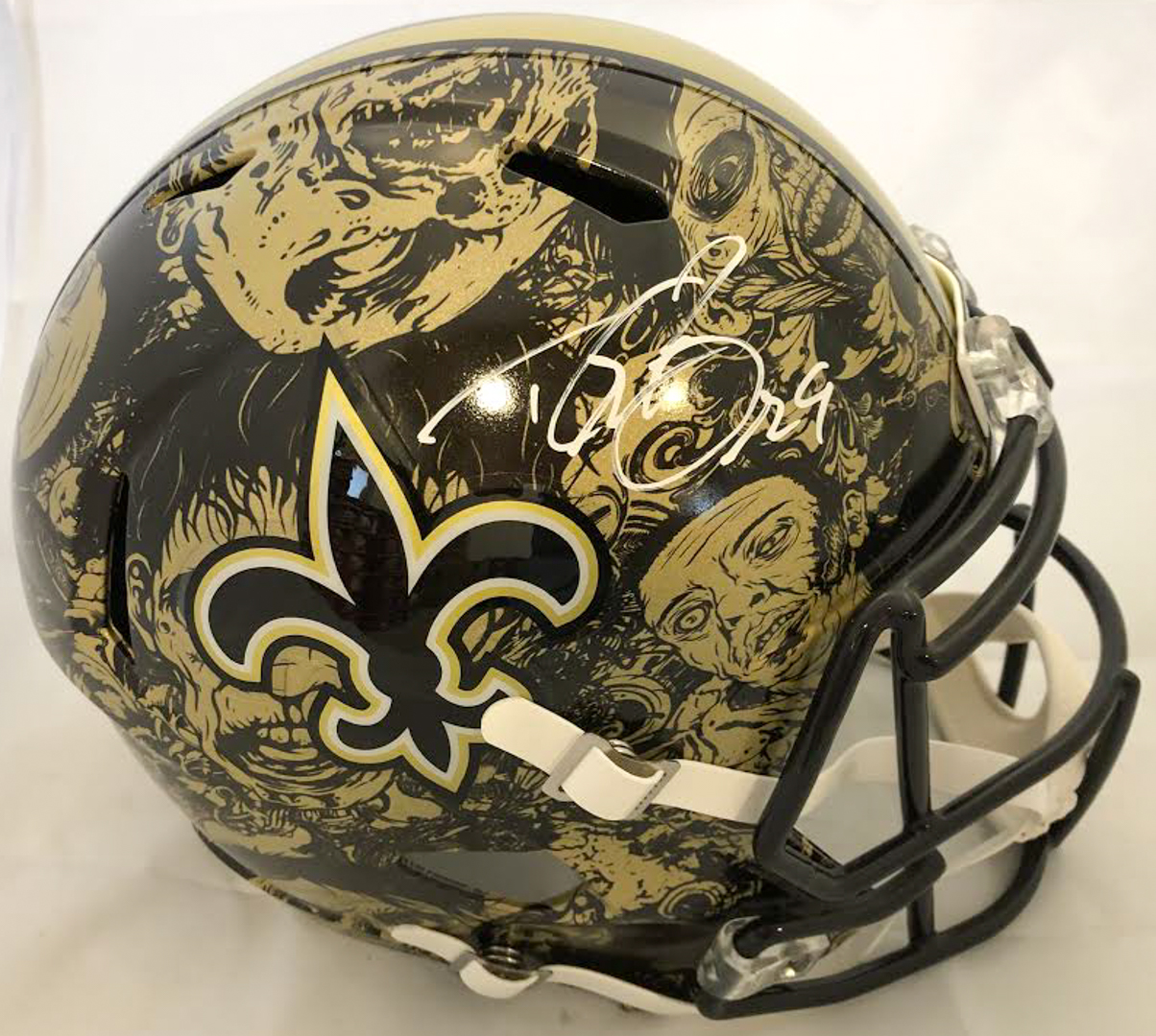 Drew Brees Signed New Orleans Saints Full-Size Hydro Dipped Speed Helmet (Beckett COA) at PristineAuction.com Drew Brees Signed New Orleans Saints Full-Size Hydro Dipped Speed Helmet (Beckett COA) at PristineAuction.com