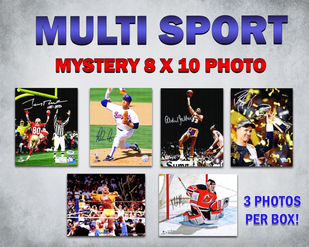 Multi Sports Signed Triple 8x10 Mystery Photo Collection Series 2 (3