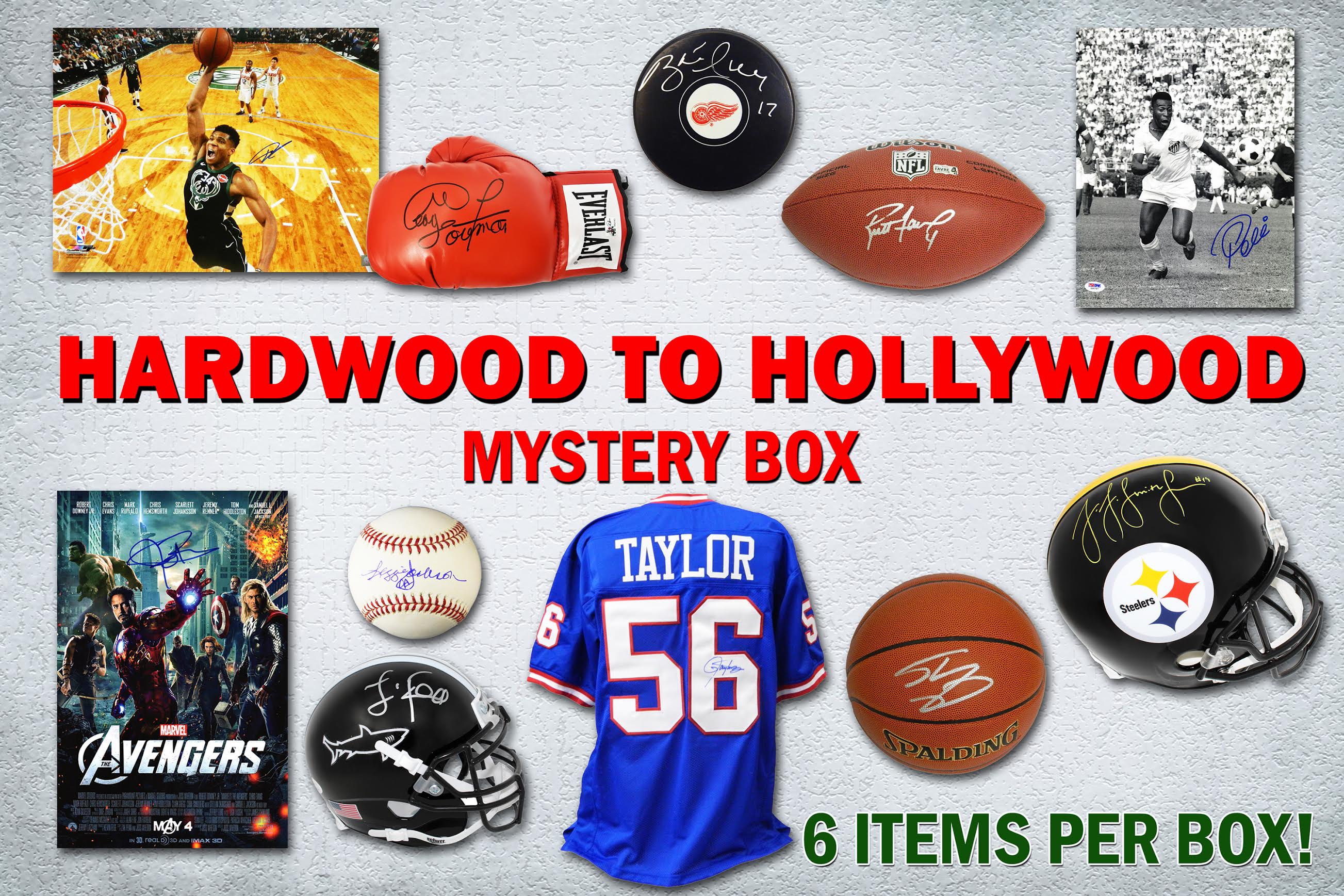 Hardwood to Hollywood EXTREME Autograph Mystery Box – Series 3 (6 Signed Collectibles Per Box) (Limited to 100) at PristineAuction.com Hardwood to Hollywood EXTREME Autograph Mystery Box – Series 3 (6 Signed Collectibles Per Box) (Limited to 100) at PristineAuction.com