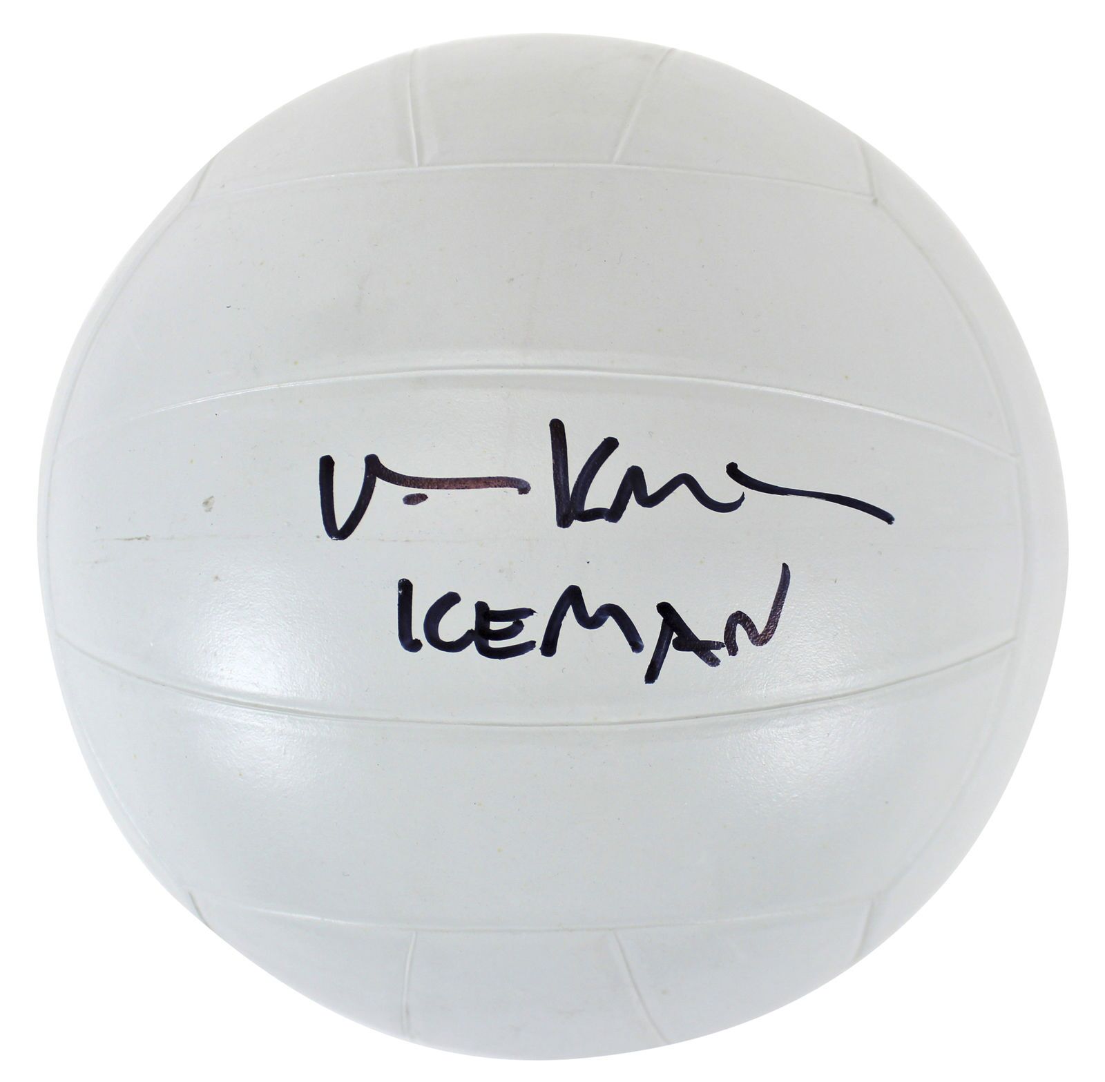 Val Kilmer Signed "Top Gun" Volleyball Inscribed "Iceman" (Beckett LOA) at PristineAuction.com Val Kilmer Signed "Top Gun" Volleyball Inscribed "Iceman" (Beckett LOA) at PristineAuction.com