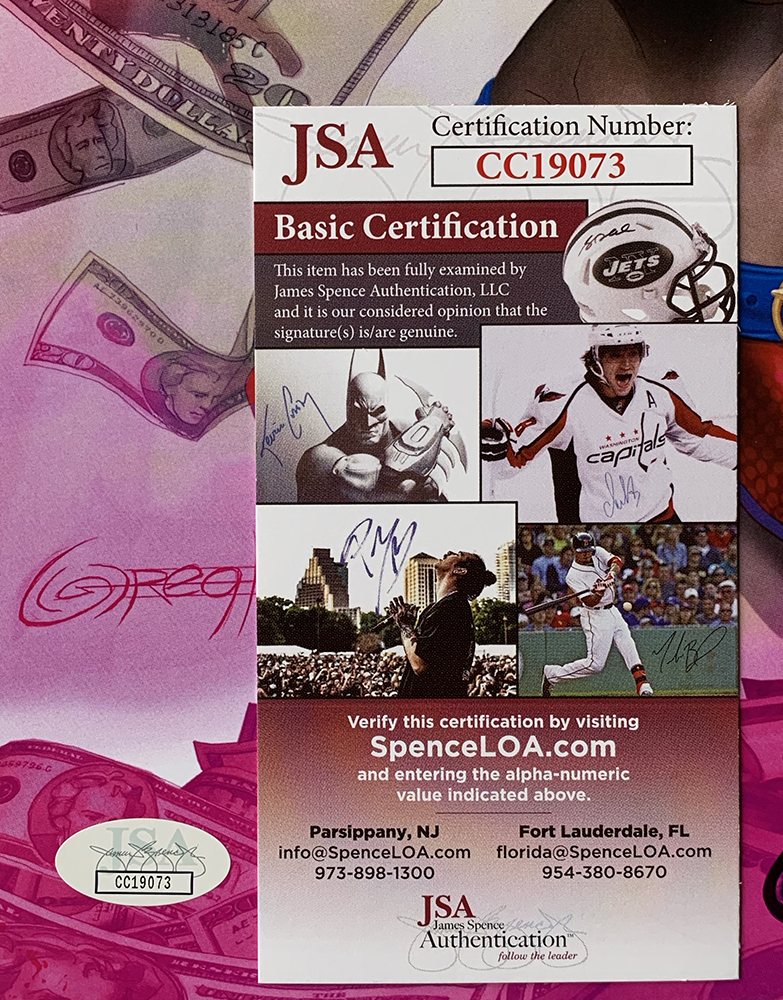 Greg Horn Signed "Harley Quinn: Blood Money Pink" 11x17 Lithograph (JSA COA) at PristineAuction.com Greg Horn Signed "Harley Quinn: Blood Money Pink" 11x17 Lithograph (JSA COA) at PristineAuction.com