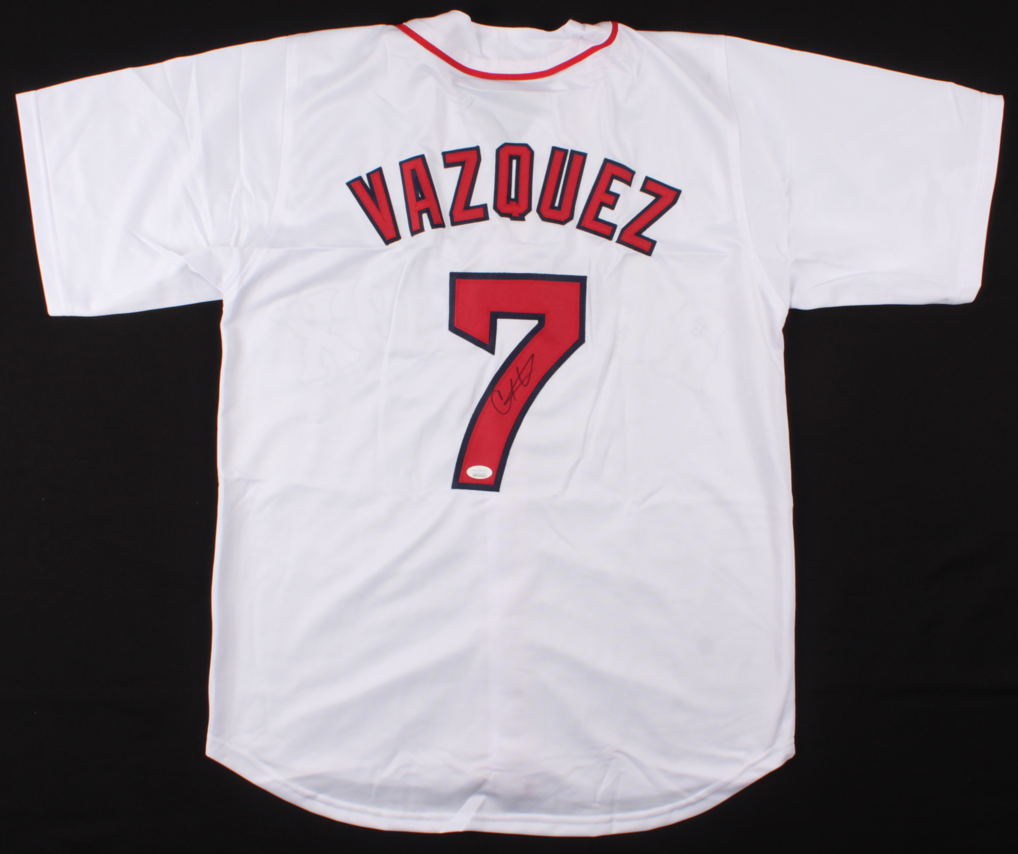 Christian Vazquez Signed Jersey (JSA COA) at PristineAuction.com Christian Vazquez Signed Jersey (JSA COA) at PristineAuction.com