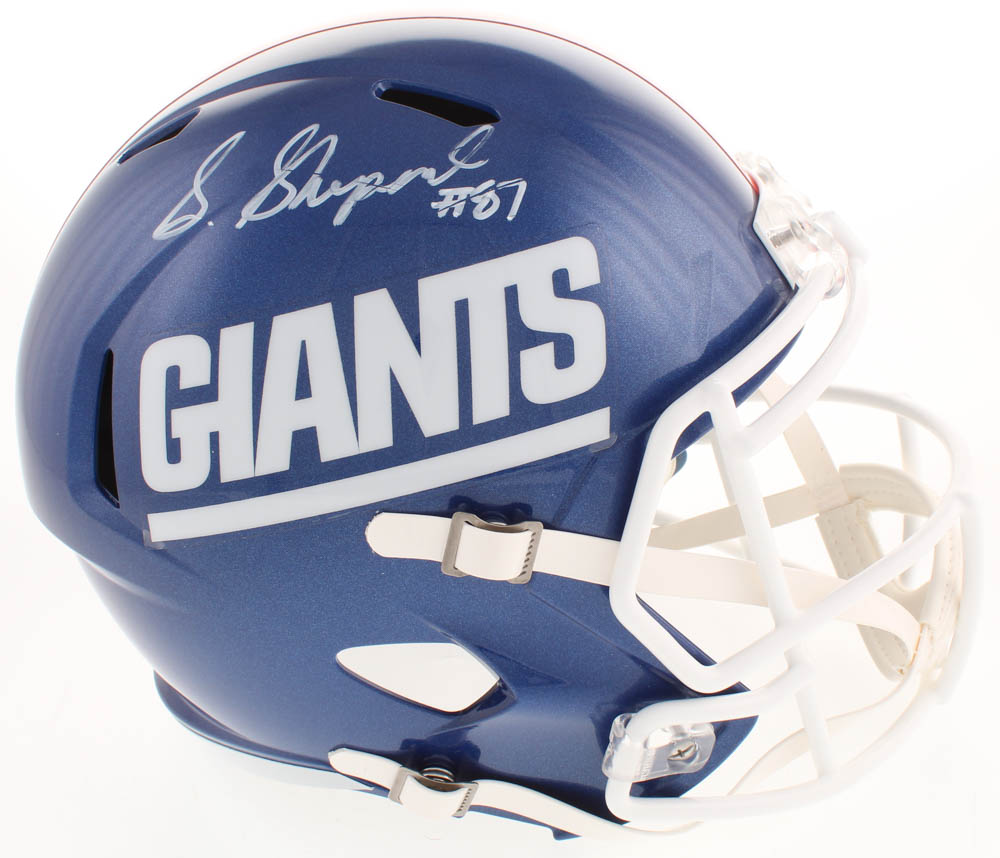 Sterling Shepard Signed New York Giants Color Rush Full-Size Speed Helmet (Fanatics Hologram) at PristineAuction.com Sterling Shepard Signed New York Giants Color Rush Full-Size Speed Helmet (Fanatics Hologram) at PristineAuction.com