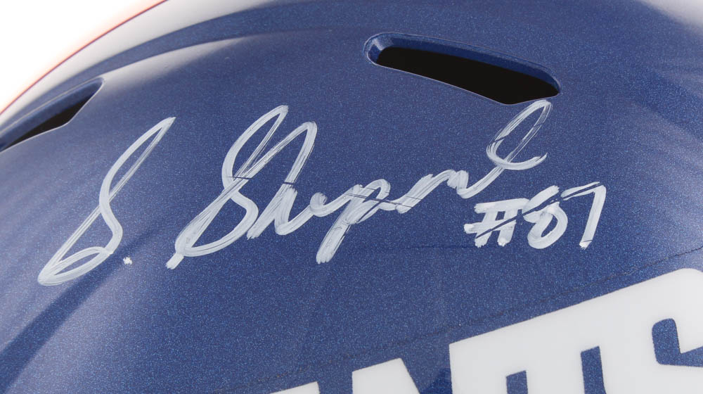 Sterling Shepard Signed New York Giants Color Rush Full-Size Speed Helmet (Fanatics Hologram) at PristineAuction.com Sterling Shepard Signed New York Giants Color Rush Full-Size Speed Helmet (Fanatics Hologram) at PristineAuction.com