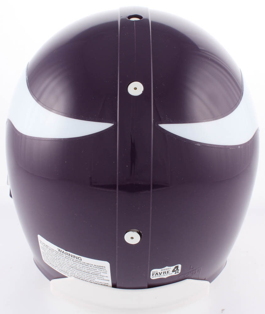 Brett Favre Signed Vikings Full-Size Authentic On-Field Throwback Helmet (Favre) at PristineAuction.com Brett Favre Signed Vikings Full-Size Authentic On-Field Throwback Helmet (Favre) at PristineAuction.com