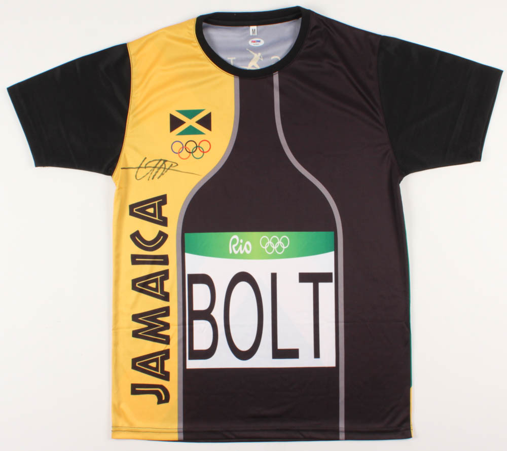 Usain Bolt Signed Rio 2016 Olympic Track & Field Jersey (PSA COA) at PristineAuction.com Usain Bolt Signed Rio 2016 Olympic Track & Field Jersey (PSA COA) at PristineAuction.com