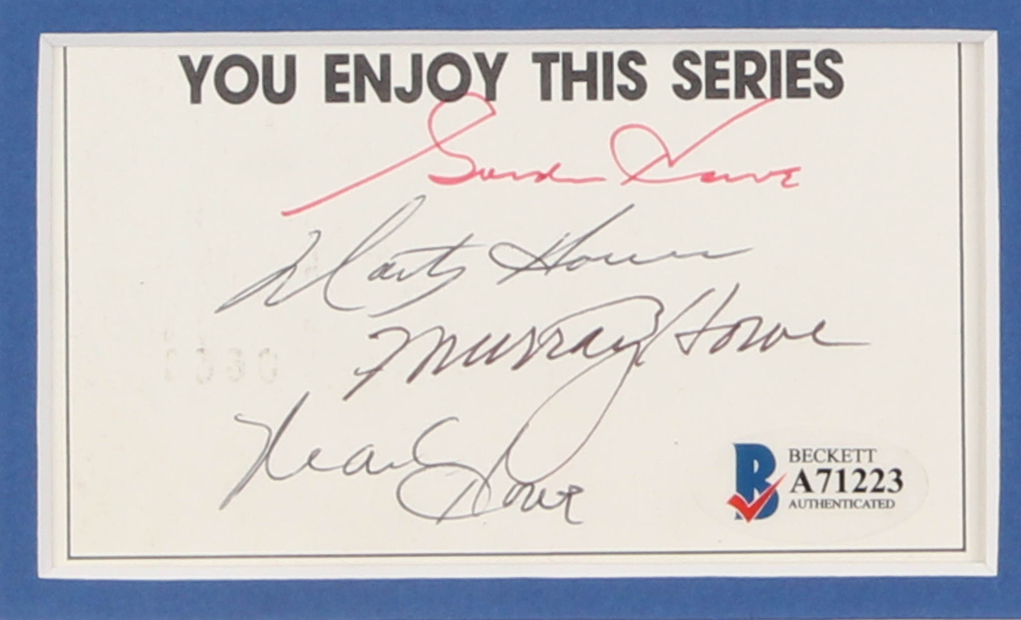 The Howe Family Signed 14x16 Index Card Cut Display By (4) With Gordie Howe, Marty Howe, Murray Howe, & Mark Howe With Photo (Beckett LOA) at PristineAuction.com The Howe Family Signed 14x16 Index Card Cut Display By (4) With Gordie Howe, Marty Howe, Murray Howe, & Mark Howe With Photo (Beckett LOA) at PristineAuction.com