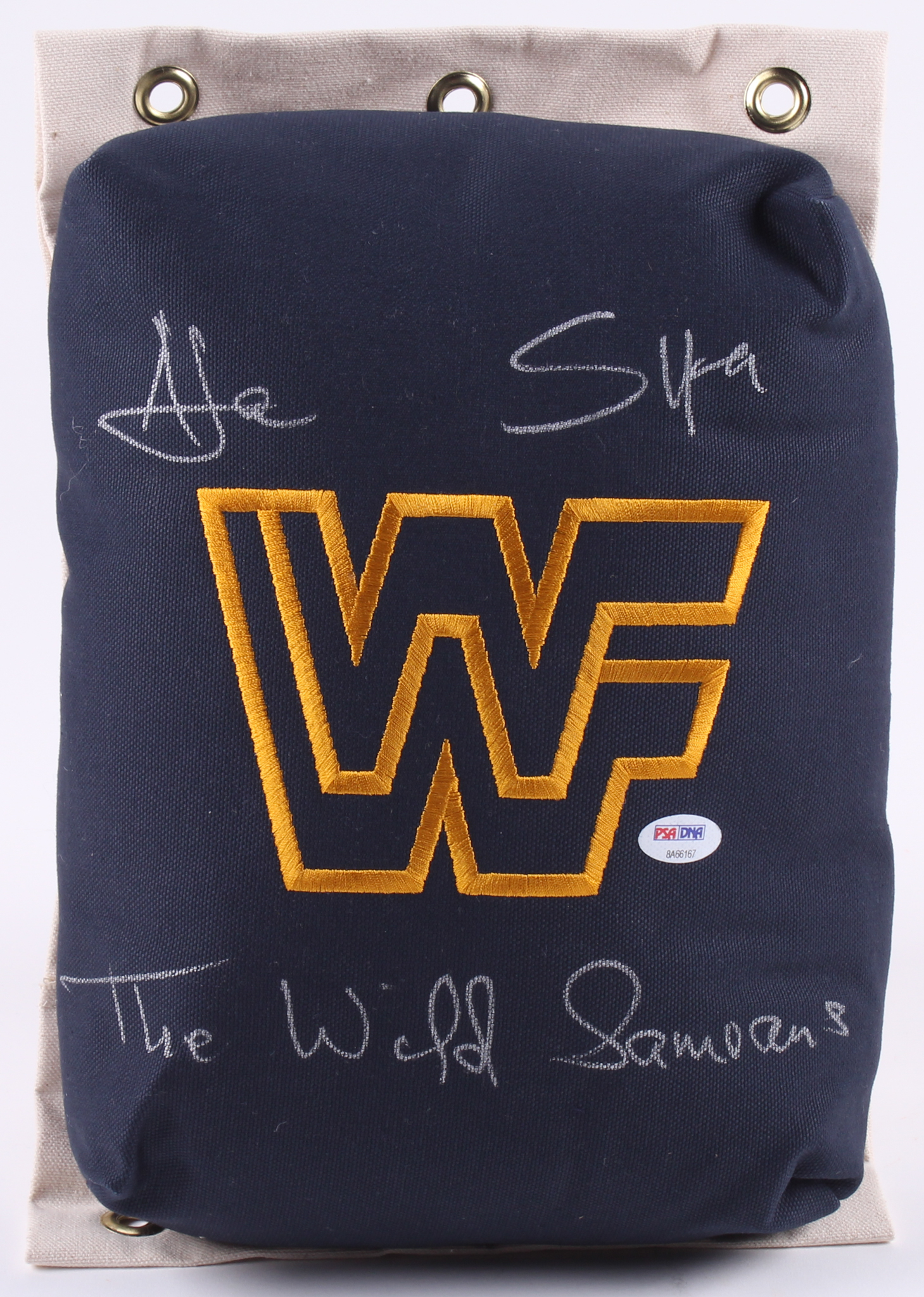 The Wild Samoans Signed WWF 80's Style Turnbuckle (PSA COA) at PristineAuction.com The Wild Samoans Signed WWF 80's Style Turnbuckle (PSA COA) at PristineAuction.com