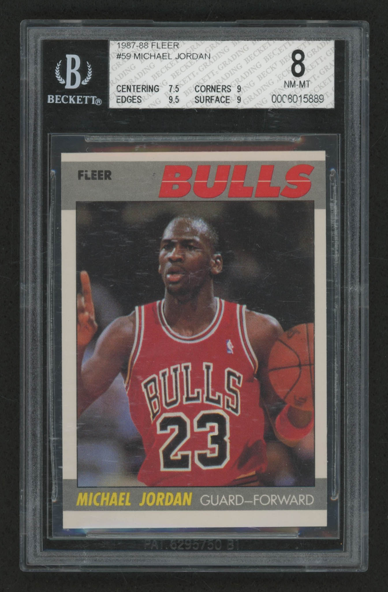 1987-88 Fleer #59 Michael Jordan (BGS 8) at PristineAuction.com 1987-88 Fleer #59 Michael Jordan (BGS 8) at PristineAuction.com