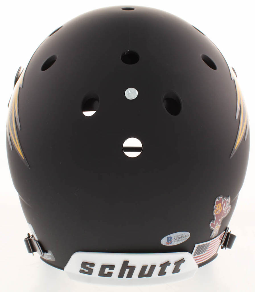 Jake Plummer Signed ASU Sun Devils Full-Size Matte Black Helmet (Beckett COA) at PristineAuction.com Jake Plummer Signed ASU Sun Devils Full-Size Matte Black Helmet (Beckett COA) at PristineAuction.com