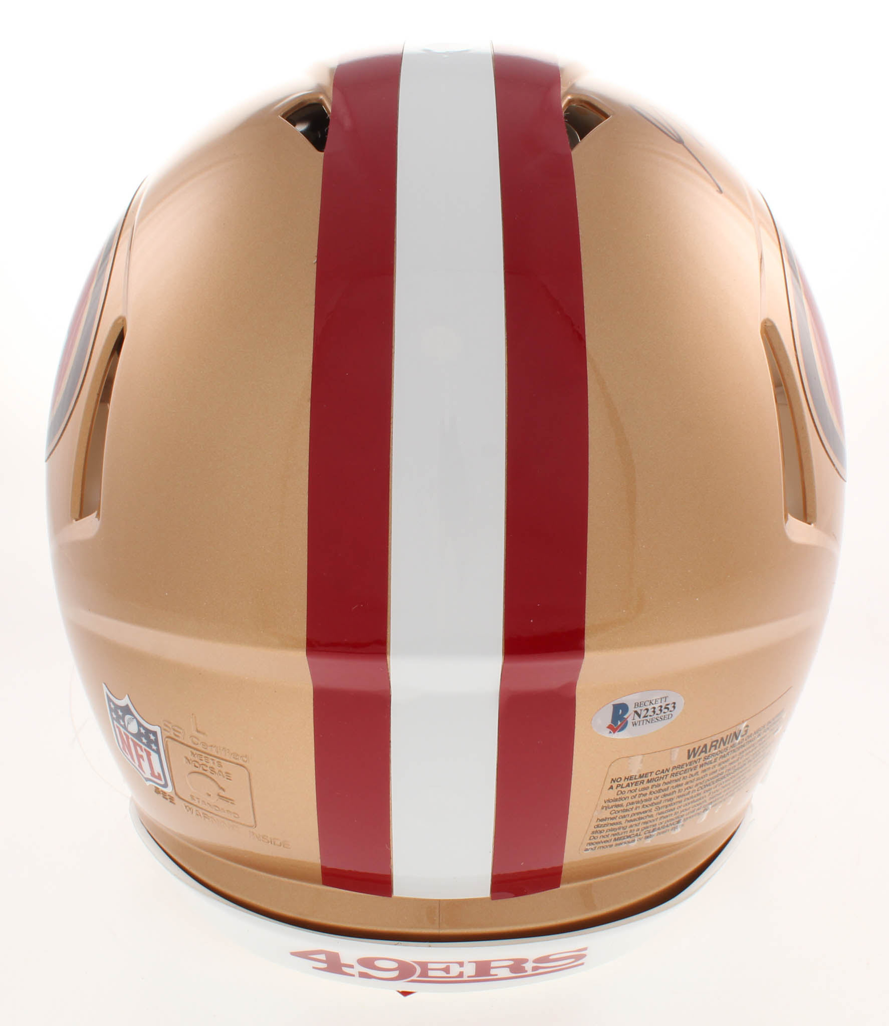 George Kittle Signed 49ers Full-Size Authentic On-Field Speed Helmet (Beckett COA) at PristineAuction.com George Kittle Signed 49ers Full-Size Authentic On-Field Speed Helmet (Beckett COA) at PristineAuction.com