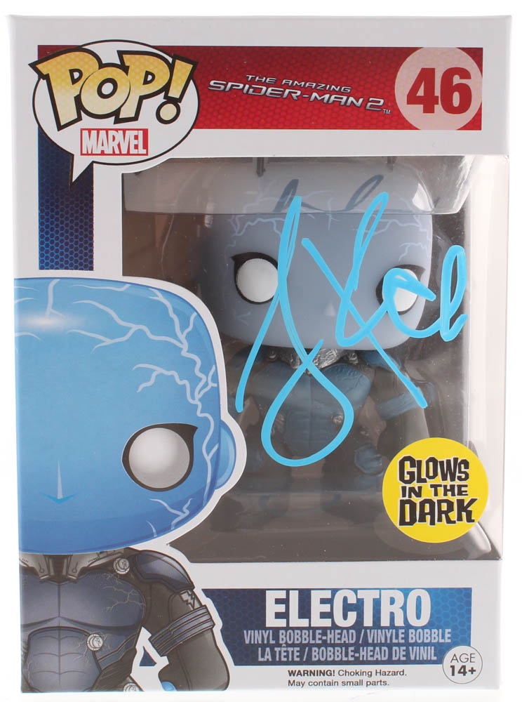 Jamie Foxx Signed "The Amazing Spider-Man 2" Electro #46 Funko Pop! Vinyl Figure (JSA COA) at PristineAuction.com Jamie Foxx Signed "The Amazing Spider-Man 2" Electro #46 Funko Pop! Vinyl Figure (JSA COA) at PristineAuction.com