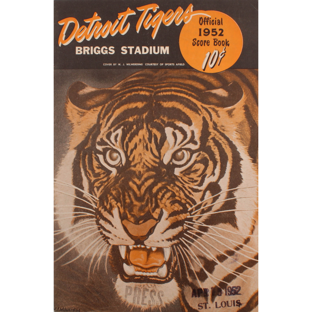 Vintage 1952 Detroit Tigers Official Scorecard | Pristine Auction