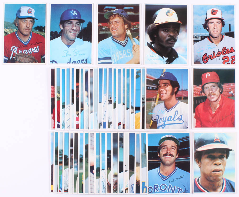 Lot of (47) 1980 Topps Super Baseball Cards with 14 Brett TP, 2 Mike Schmidt TP, 46