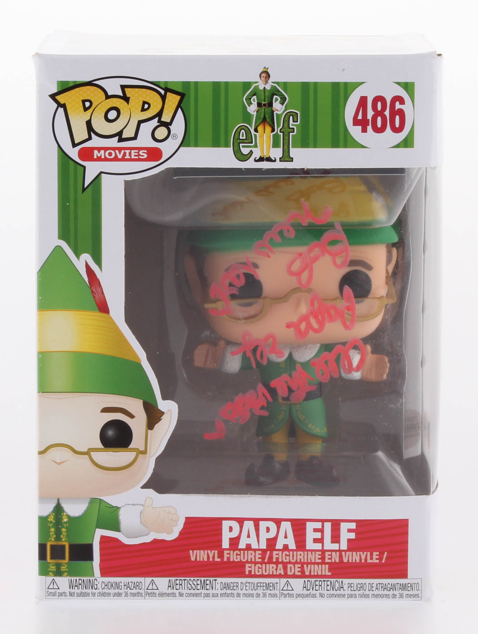 Bob Newhart Signed "Elf" Papa Elf #486 Funko Pop! Vinyl Figure Inscribed "All the Best" & "Papa Elf" (Beckett COA) at PristineAuction.com Bob Newhart Signed "Elf" Papa Elf #486 Funko Pop! Vinyl Figure Inscribed "All the Best" & "Papa Elf" (Beckett COA) at PristineAuction.com