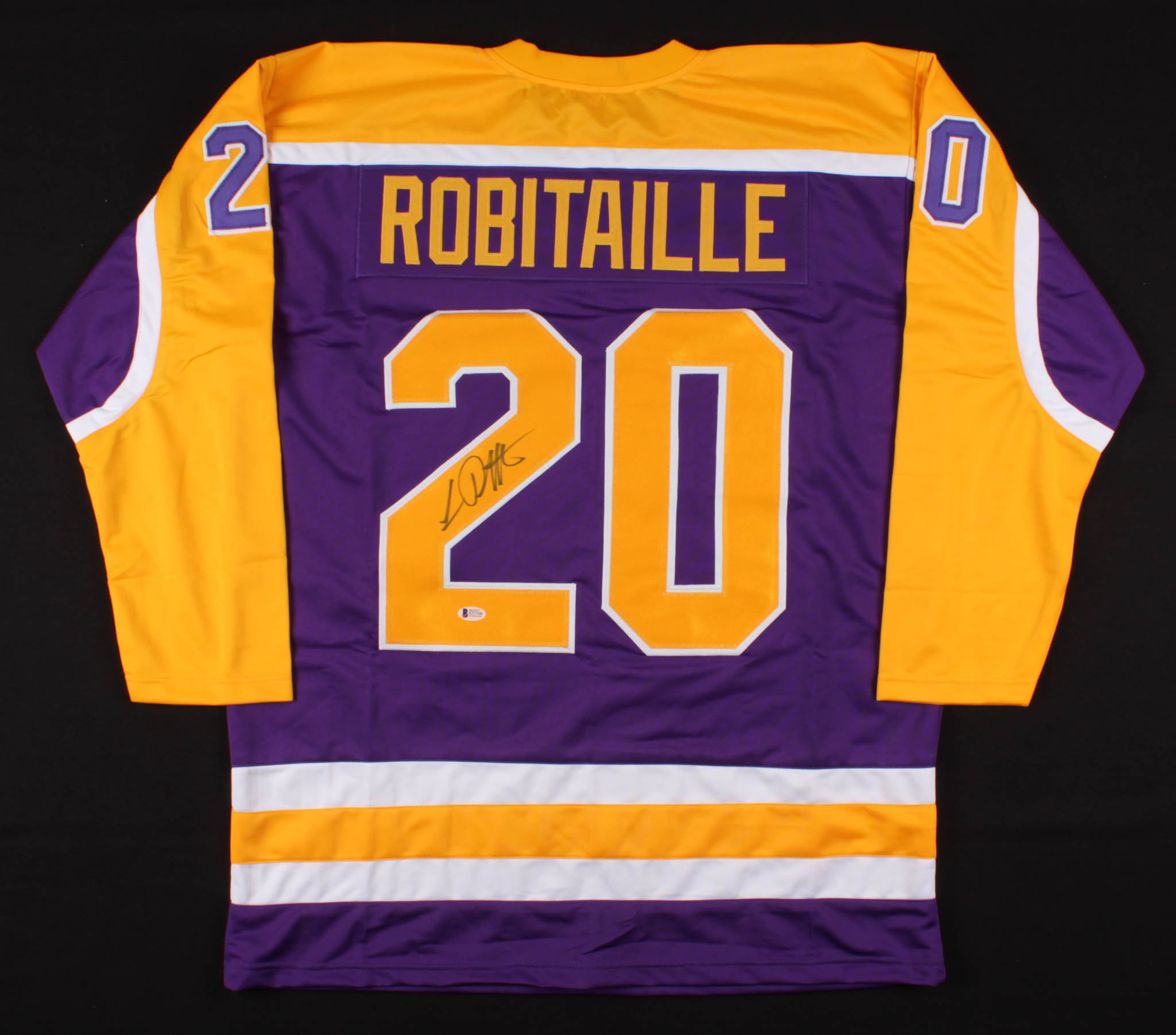 Luc Robitaille Signed Los Angeles Kings Throwback Jersey (Beckett COA) at PristineAuction.com Luc Robitaille Signed Los Angeles Kings Throwback Jersey (Beckett COA) at PristineAuction.com