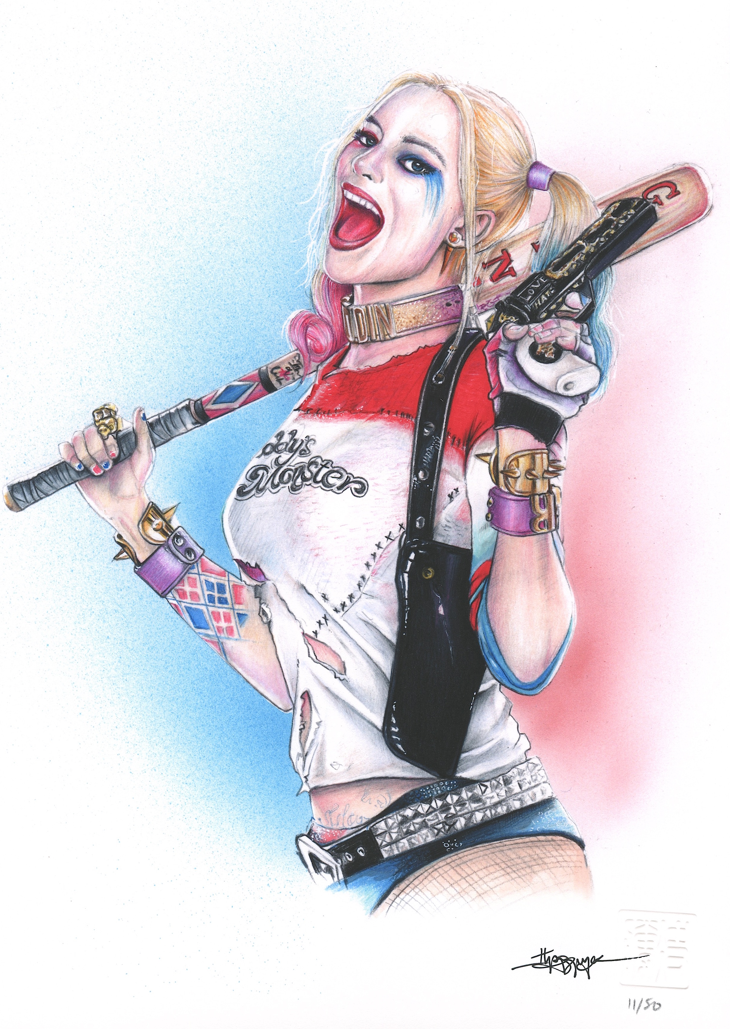 Thang Nguyen - "Harley Quinn" Batman 8x12 Signed Limited Edition Giclee on Fine Art Paper #/50 at PristineAuction.com Thang Nguyen - "Harley Quinn" Batman 8x12 Signed Limited Edition Giclee on Fine Art Paper #/50 at PristineAuction.com