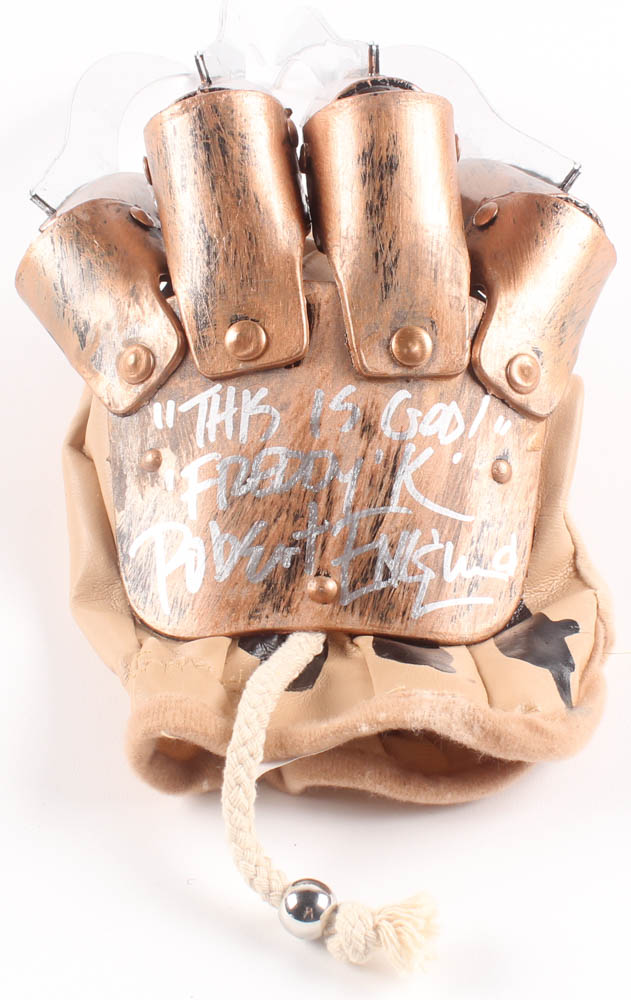Robert Englund Signed "A Nightmare on Elm Street" Freddy Krueger Replica Glove Inscribed "This is God!" & "Freddy K" (Beckett COA) at PristineAuction.com Robert Englund Signed "A Nightmare on Elm Street" Freddy Krueger Replica Glove Inscribed "This is God!" & "Freddy K" (Beckett COA) at PristineAuction.com
