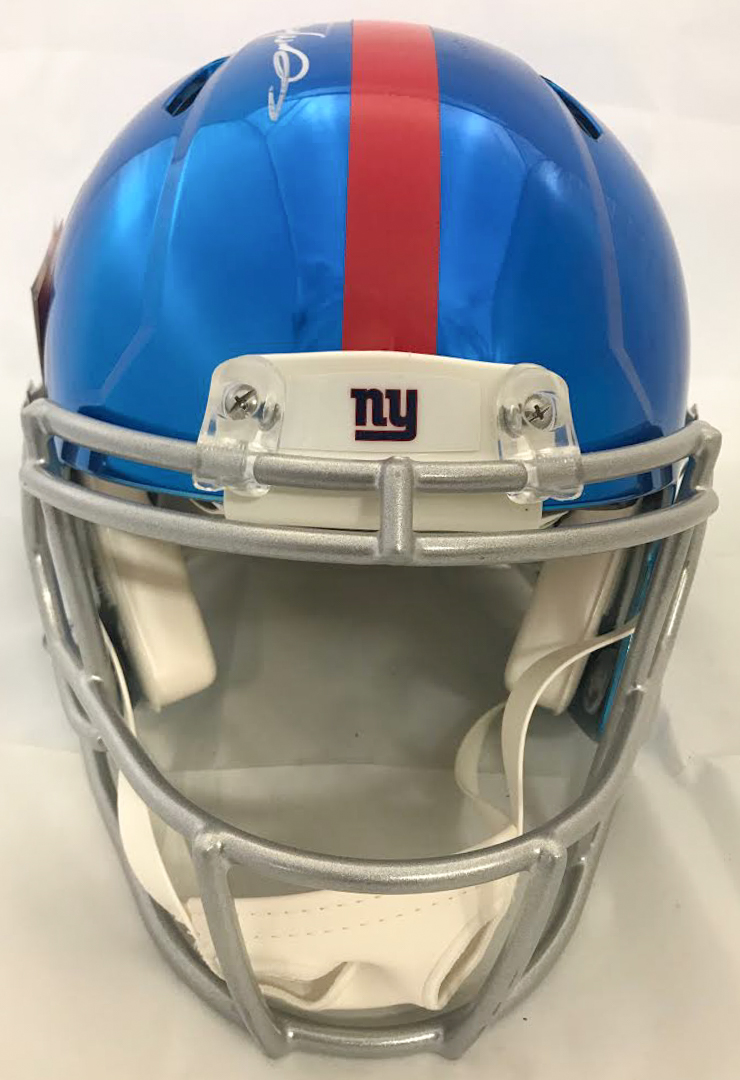 Lawrence Taylor Signed New York Giants Full-Size Authentic On-Field Chrome Speed Helmet (JSA COA) at PristineAuction.com Lawrence Taylor Signed New York Giants Full-Size Authentic On-Field Chrome Speed Helmet (JSA COA) at PristineAuction.com