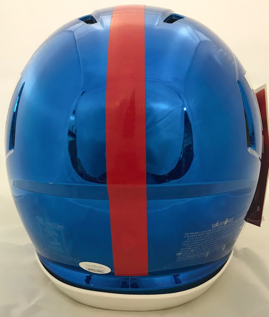 Lawrence Taylor Signed New York Giants Full-Size Authentic On-Field Chrome Speed Helmet (JSA COA) at PristineAuction.com Lawrence Taylor Signed New York Giants Full-Size Authentic On-Field Chrome Speed Helmet (JSA COA) at PristineAuction.com