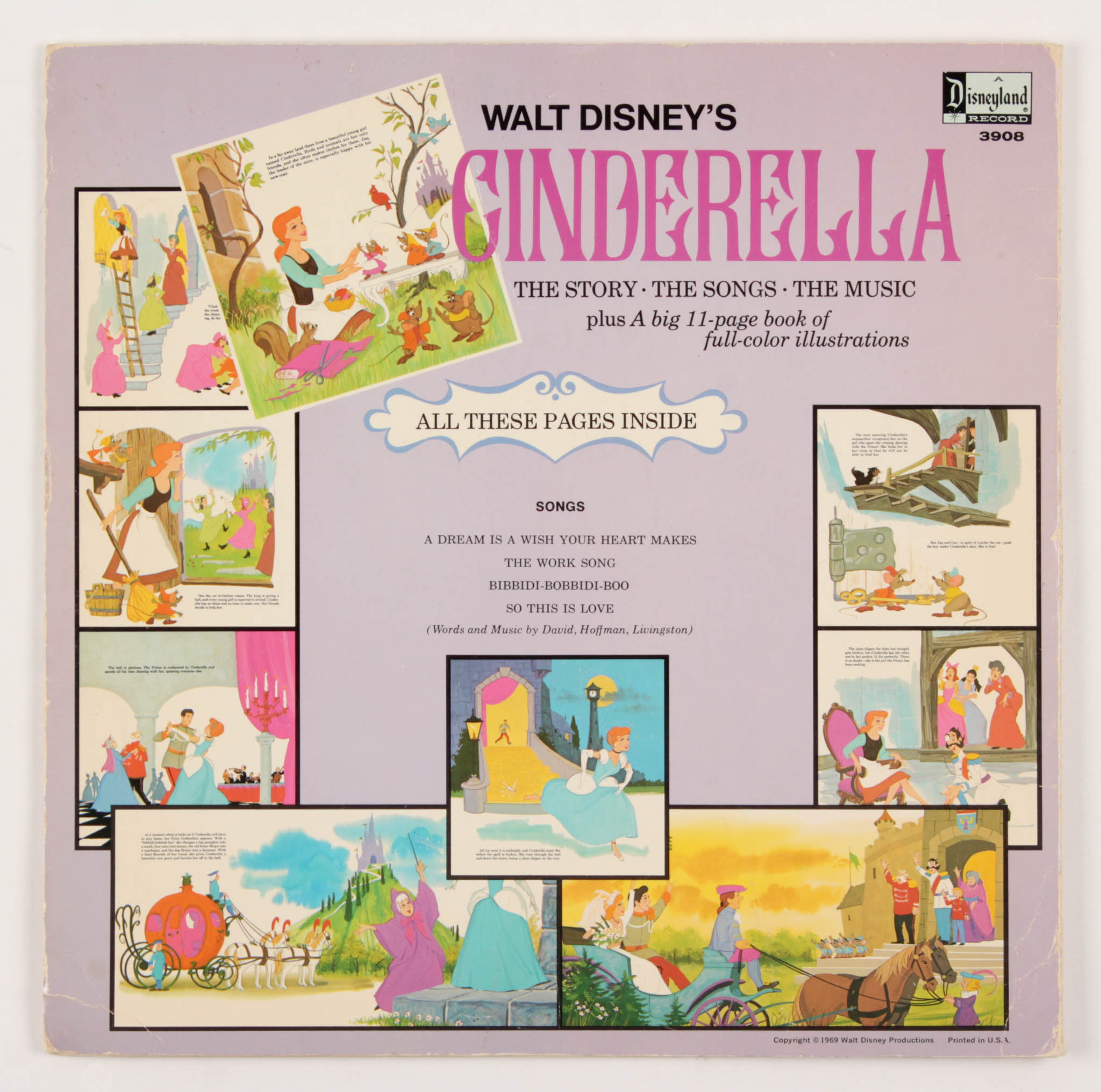 Vintage 1969 Walt Disney "Cinderella" Vinyl Record Album at PristineAuction.com Vintage 1969 Walt Disney "Cinderella" Vinyl Record Album at PristineAuction.com