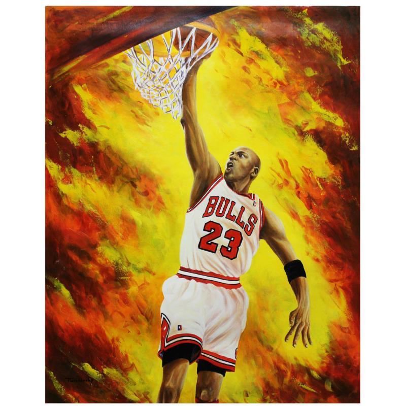 Turchinsky Dimitry Signed "Easy Dunk" 30x24 Original Oil on Canvas at PristineAuction.com Turchinsky Dimitry Signed "Easy Dunk" 30x24 Original Oil on Canvas at PristineAuction.com