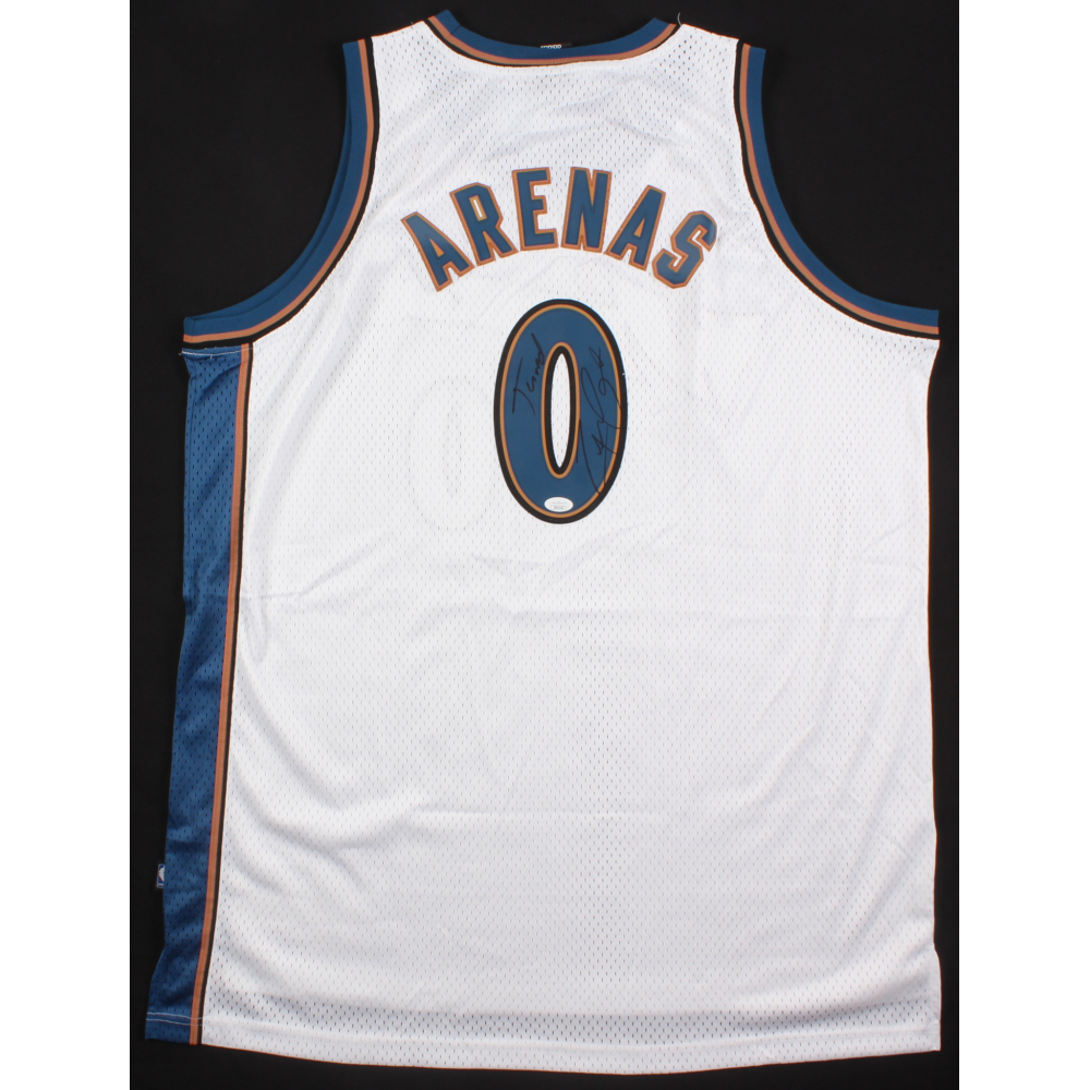 Maillot Washington Wizards Gilbert Arenas Dédicacé Fac-similé - Taille XL, Authentifié JSA