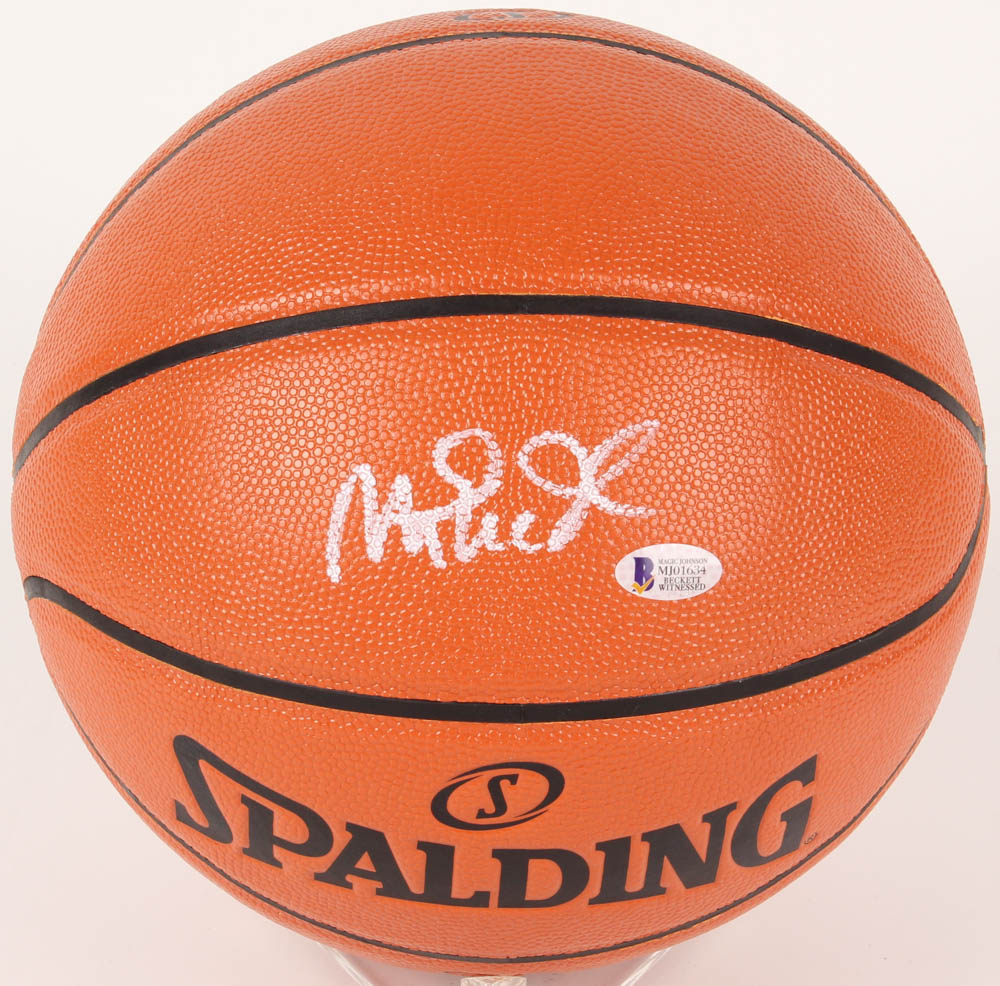 Magic Johnson Signed NBA Game Ball Series Basketball With High Quality