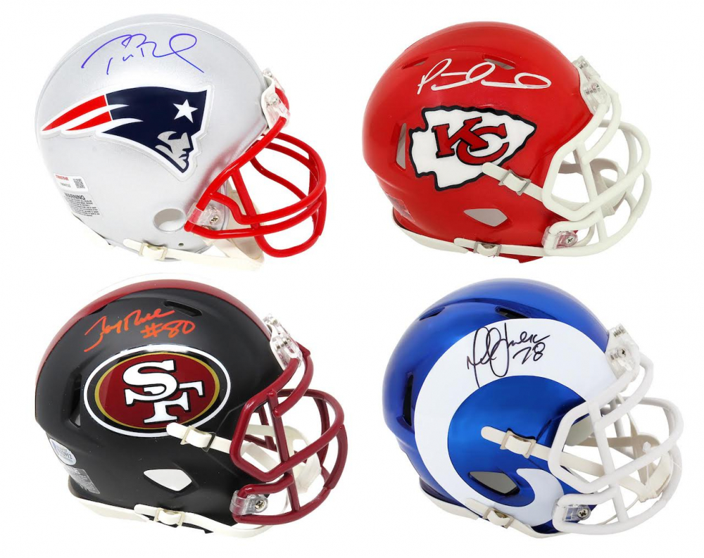 Schwartz Sports 2Pt Conversion Full Size Football / Mini Helmet Signed