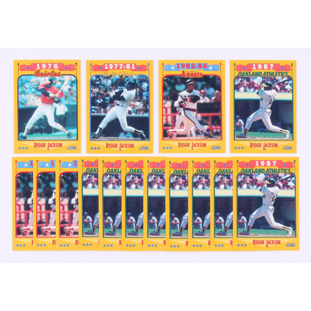 Lot of (15) 1988 Score Reggie Jackson Baseball Cards with 501 O's
