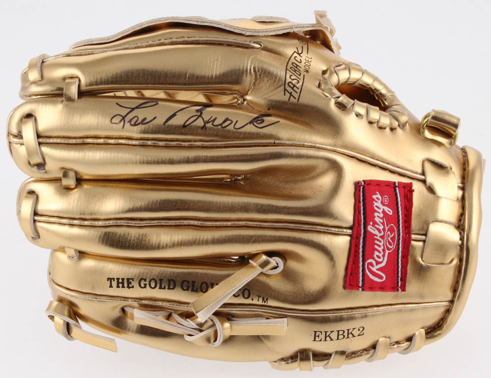 Lou Brock Signed Mini Gold Baseball Glove (PSA COA) at PristineAuction.com Lou Brock Signed Mini Gold Baseball Glove (PSA COA) at PristineAuction.com