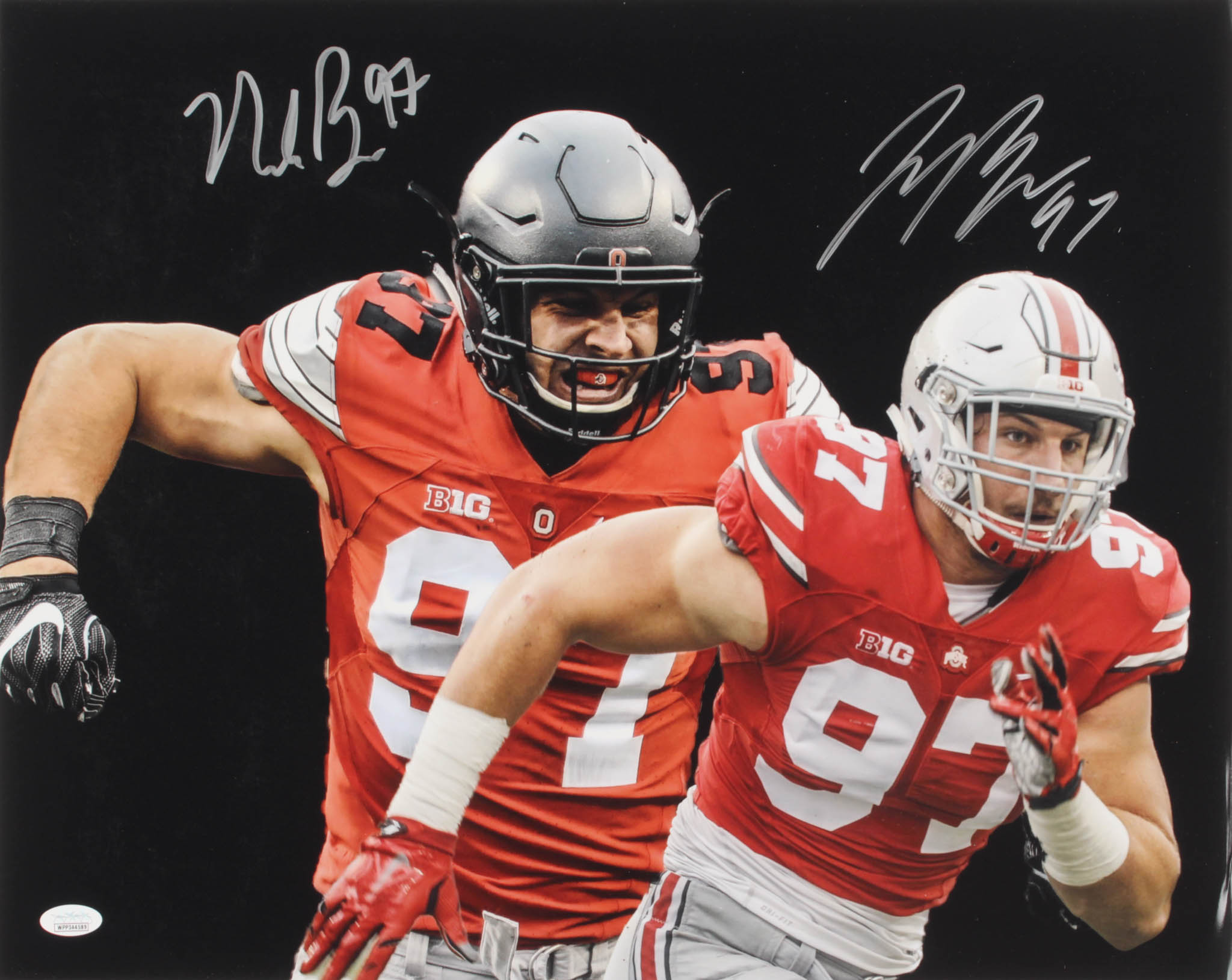 Nick Bosa & Joey Bosa Signed Ohio State Buckeyes 16x20 Photo (JSA COA) at PristineAuction.com Nick Bosa & Joey Bosa Signed Ohio State Buckeyes 16x20 Photo (JSA COA) at PristineAuction.com