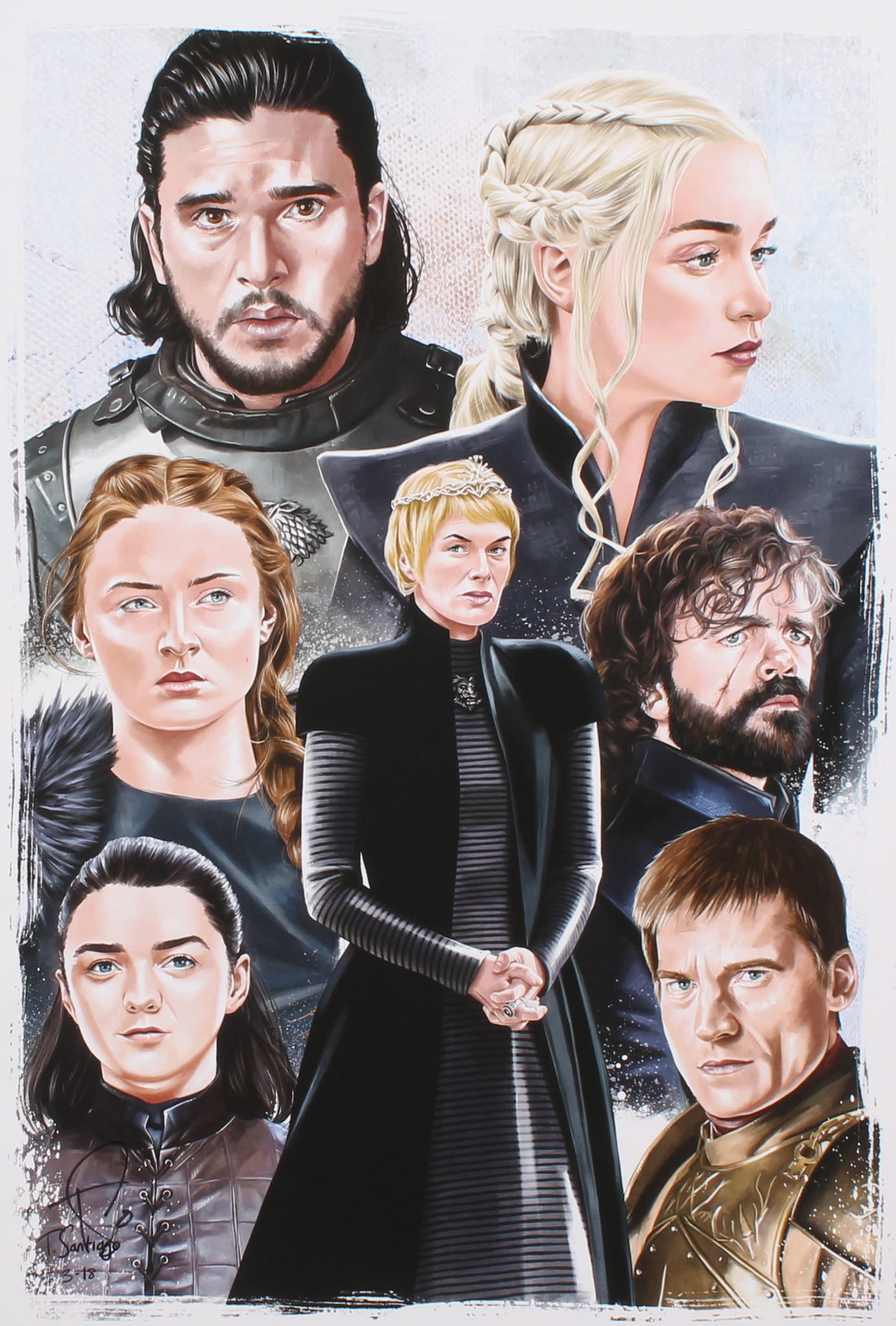 Tony Santiago - Game of Thrones - 13x19 Signed Lithograph (PA COA) at PristineAuction.com Tony Santiago - Game of Thrones - 13x19 Signed Lithograph (PA COA) at PristineAuction.com