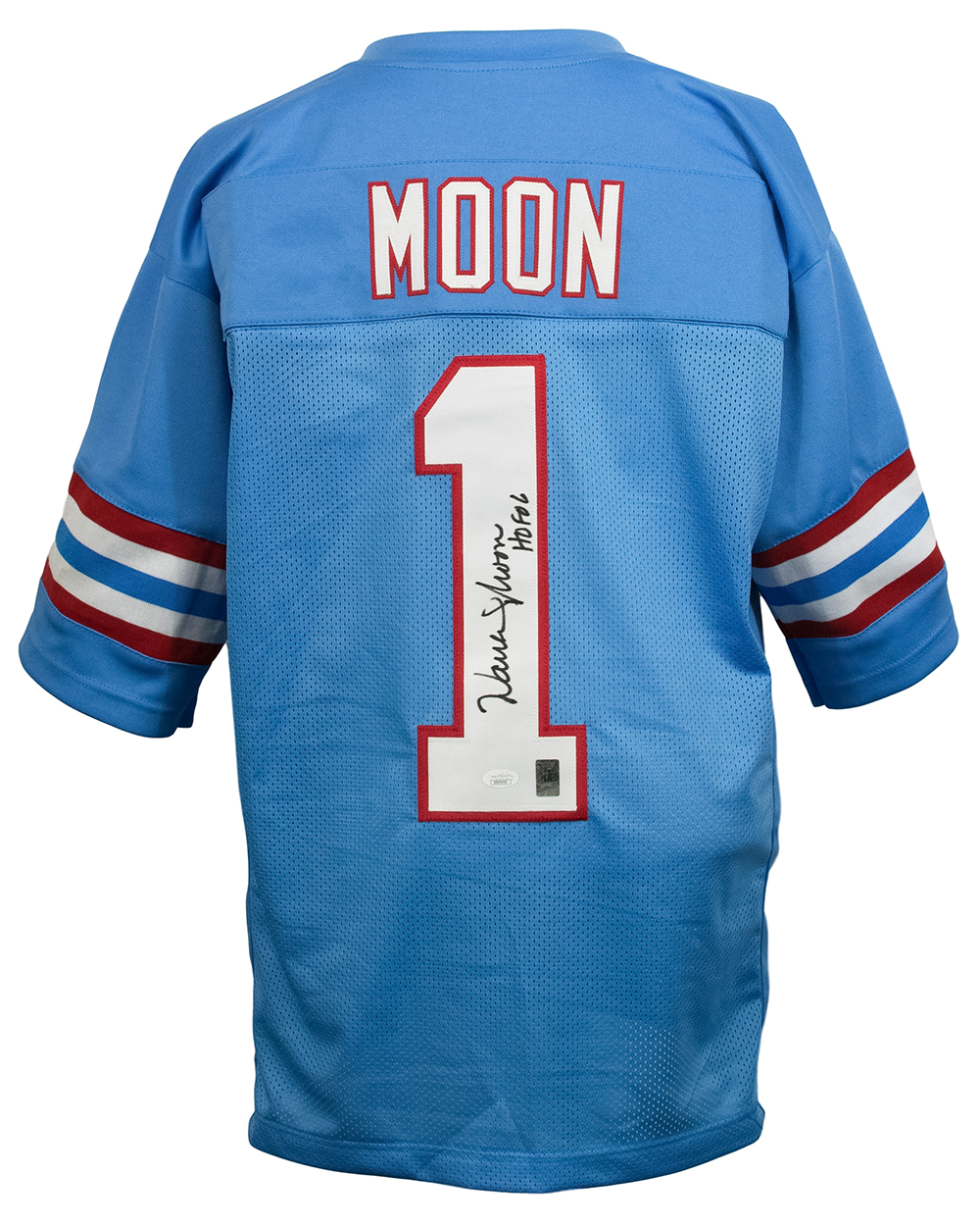Warren Moon Signed Houston Oilers Jersey Inscribed "HOF 06" (JSA COA & Moon Hologram) at PristineAuction.com Warren Moon Signed Houston Oilers Jersey Inscribed "HOF 06" (JSA COA & Moon Hologram) at PristineAuction.com