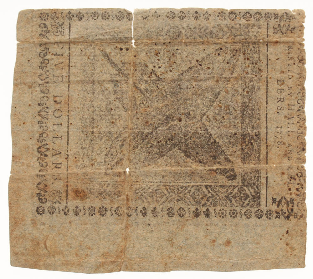 1778 $5 Five Dollars Continental Colonial Currency Note at PristineAuction.com 1778 $5 Five Dollars Continental Colonial Currency Note at PristineAuction.com