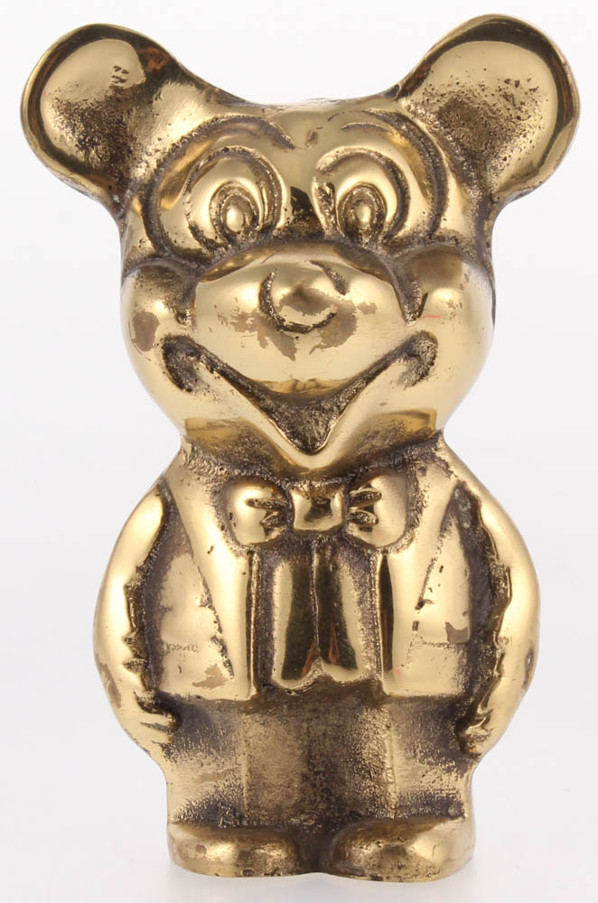 Vintage 1977 Brass Mickey Mouse Figure at PristineAuction.com Vintage 1977 Brass Mickey Mouse Figure at PristineAuction.com