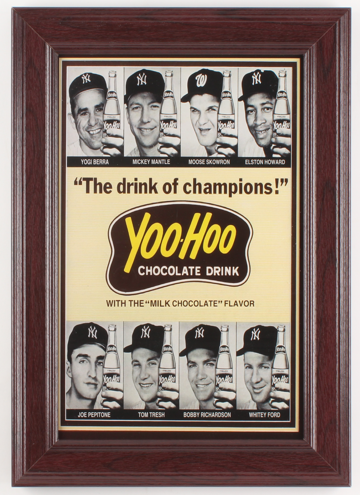 Vintage "Yoo-Hoo' 14.5x20.5 Custom Framed Ad Display at PristineAuction.com Vintage "Yoo-Hoo' 14.5x20.5 Custom Framed Ad Display at PristineAuction.com