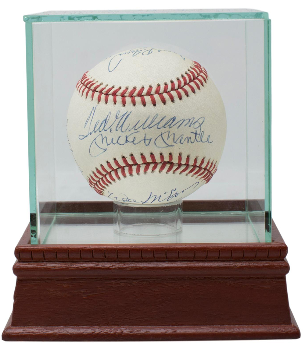 500 Home Run Club OAL Baseball Signed by (11) with Mickey Mantle, Ted Williams, Willie Mays, Harmon Killebrew, Frank Robinson with High-Quality Display Case (PSA LOA) at PristineAuction.com 500 Home Run Club OAL Baseball Signed by (11) with Mickey Mantle, Ted Williams, Willie Mays, Harmon Killebrew, Frank Robinson with High-Quality Display Case (PSA LOA) at PristineAuction.com