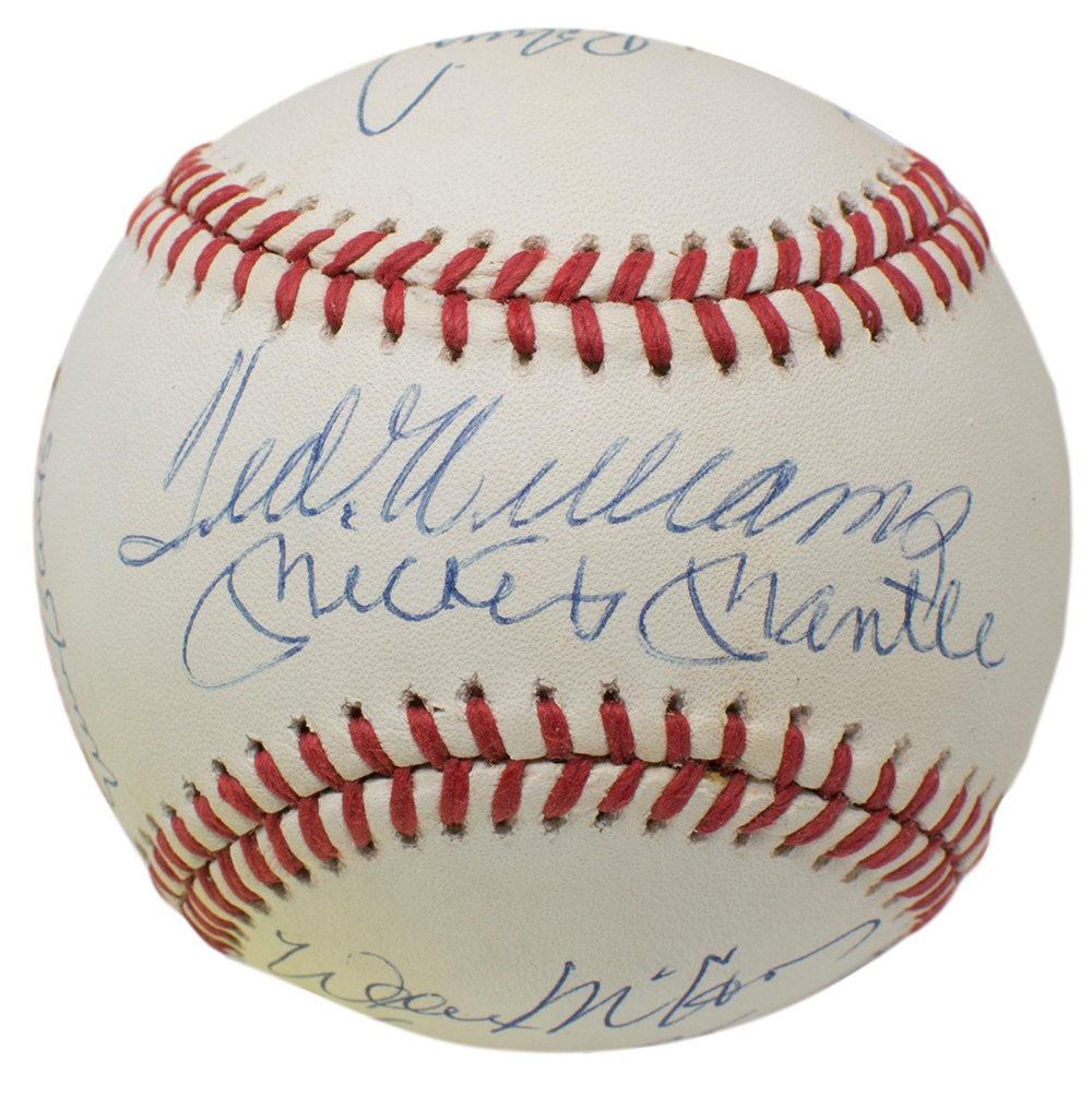500 Home Run Club OAL Baseball Signed by (11) with Mickey Mantle, Ted Williams, Willie Mays, Harmon Killebrew, Frank Robinson with High-Quality Display Case (PSA LOA) at PristineAuction.com 500 Home Run Club OAL Baseball Signed by (11) with Mickey Mantle, Ted Williams, Willie Mays, Harmon Killebrew, Frank Robinson with High-Quality Display Case (PSA LOA) at PristineAuction.com