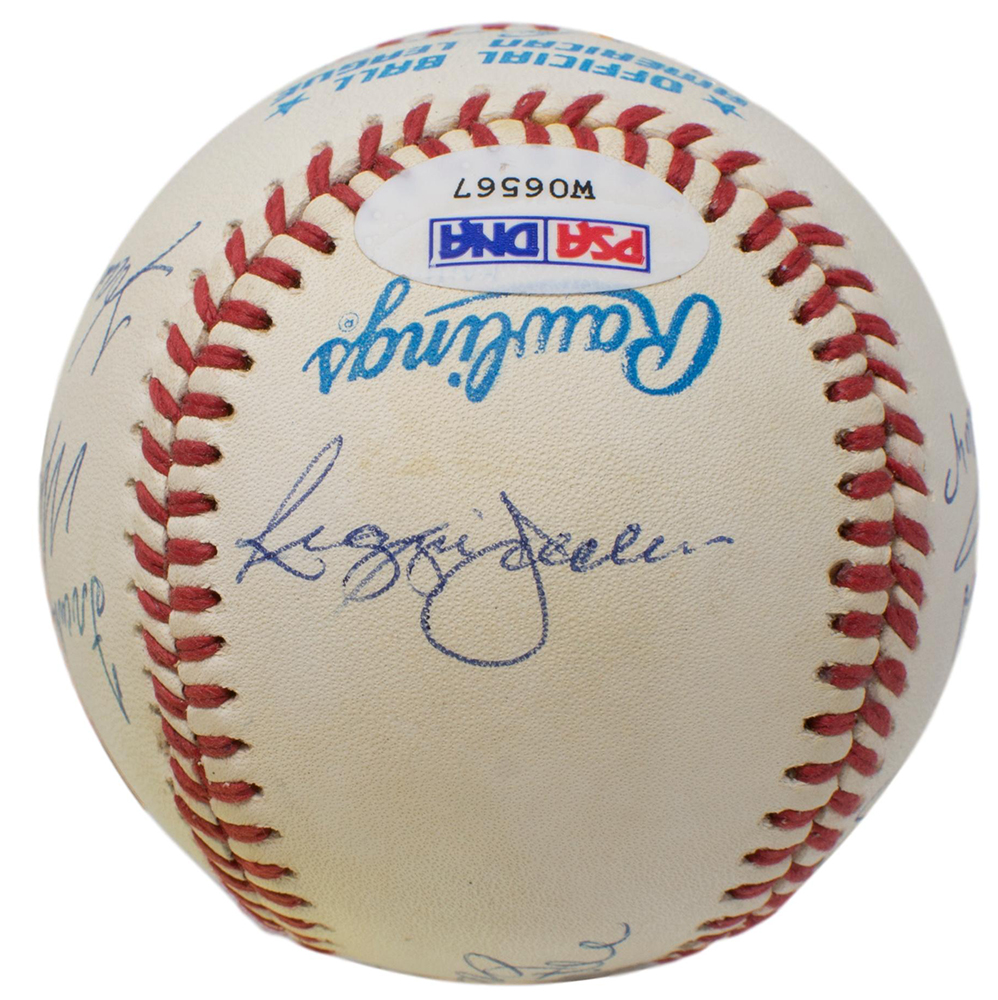 500 Home Run Club OAL Baseball Signed by (11) with Mickey Mantle, Ted Williams, Willie Mays, Harmon Killebrew, Frank Robinson with High-Quality Display Case (PSA LOA) at PristineAuction.com 500 Home Run Club OAL Baseball Signed by (11) with Mickey Mantle, Ted Williams, Willie Mays, Harmon Killebrew, Frank Robinson with High-Quality Display Case (PSA LOA) at PristineAuction.com