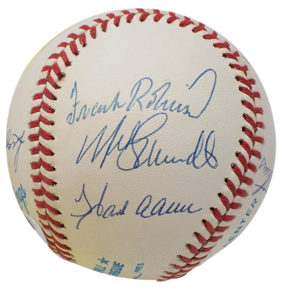 500 Home Run Club OAL Baseball Signed by (11) with Mickey Mantle, Ted Williams, Willie Mays, Harmon Killebrew, Frank Robinson with High-Quality Display Case (PSA LOA) at PristineAuction.com 500 Home Run Club OAL Baseball Signed by (11) with Mickey Mantle, Ted Williams, Willie Mays, Harmon Killebrew, Frank Robinson with High-Quality Display Case (PSA LOA) at PristineAuction.com