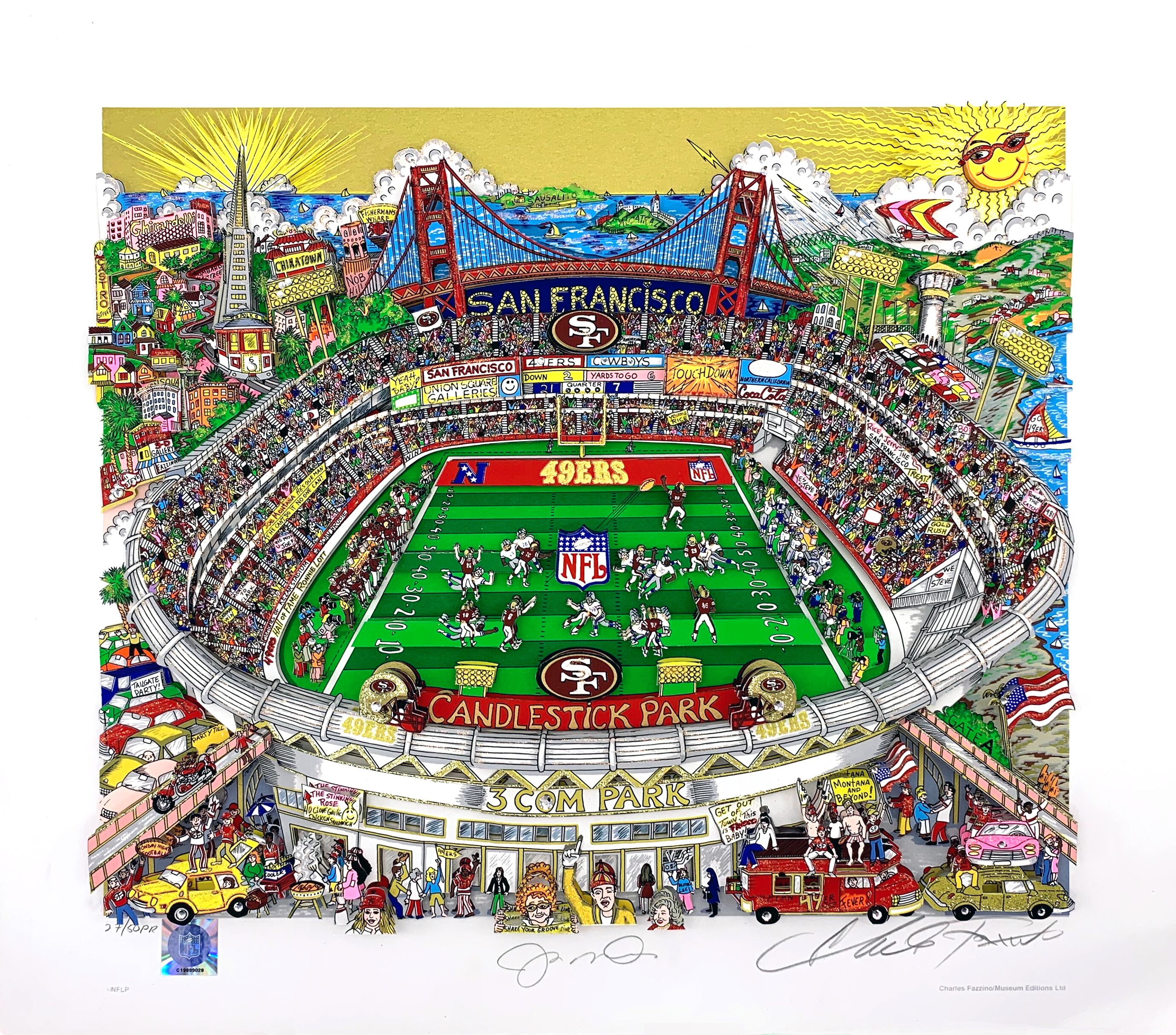 Joe Montana Signed Charles Fazzino LE San Francisco 49ers 18.5x21.5 3D Pop Art Print (JSA LOA) at PristineAuction.com Joe Montana Signed Charles Fazzino LE San Francisco 49ers 18.5x21.5 3D Pop Art Print (JSA LOA) at PristineAuction.com