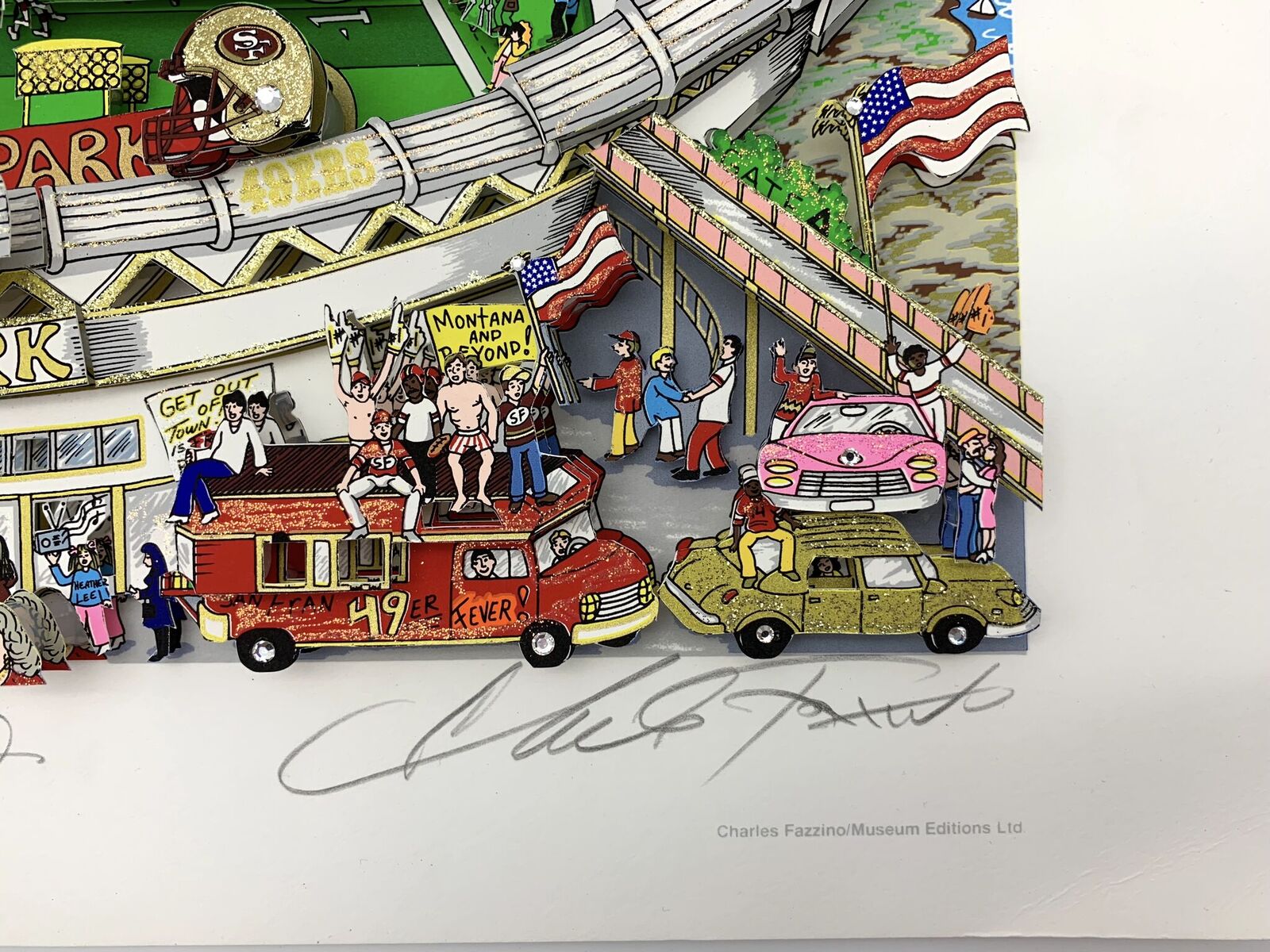 Joe Montana Signed Charles Fazzino LE San Francisco 49ers 18.5x21.5 3D Pop Art Print (JSA LOA) at PristineAuction.com Joe Montana Signed Charles Fazzino LE San Francisco 49ers 18.5x21.5 3D Pop Art Print (JSA LOA) at PristineAuction.com