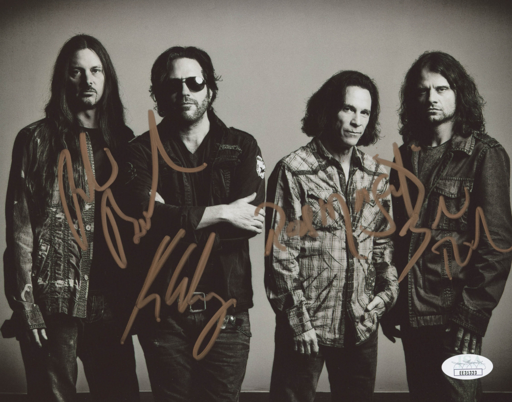 Winger 8x10 Photo Signed by (4) with Kip Winger, Reb Beach, Rod