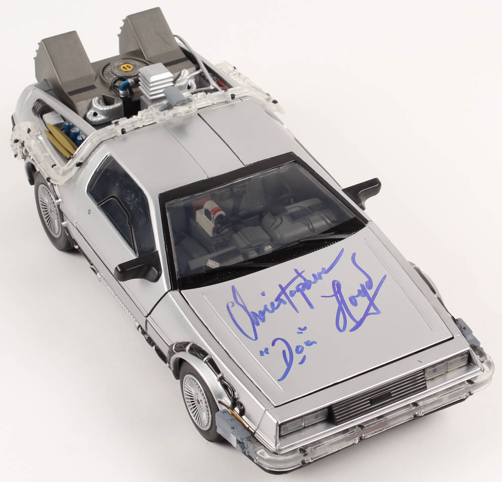 Christopher Lloyd Signed "Back To The Future" Delorean Time Machine Car Inscribed "Doc" (JSA COA) at PristineAuction.com Christopher Lloyd Signed "Back To The Future" Delorean Time Machine Car Inscribed "Doc" (JSA COA) at PristineAuction.com
