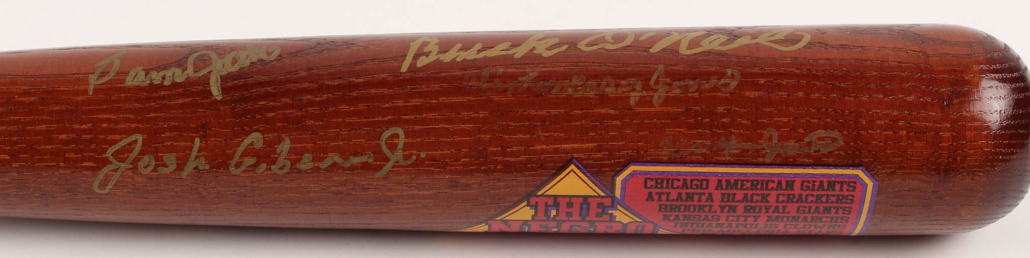 Cooperstown Bat Co. Special Edition "The Negro Leagues" Baseball Bat Signed by (13) with Josh Gibson, Monte Irvin, Buck Leonard, Buck O'Neil, Lester Lockett (JSA ALOA) at PristineAuction.com Cooperstown Bat Co. Special Edition "The Negro Leagues" Baseball Bat Signed by (13) with Josh Gibson, Monte Irvin, Buck Leonard, Buck O'Neil, Lester Lockett (JSA ALOA) at PristineAuction.com