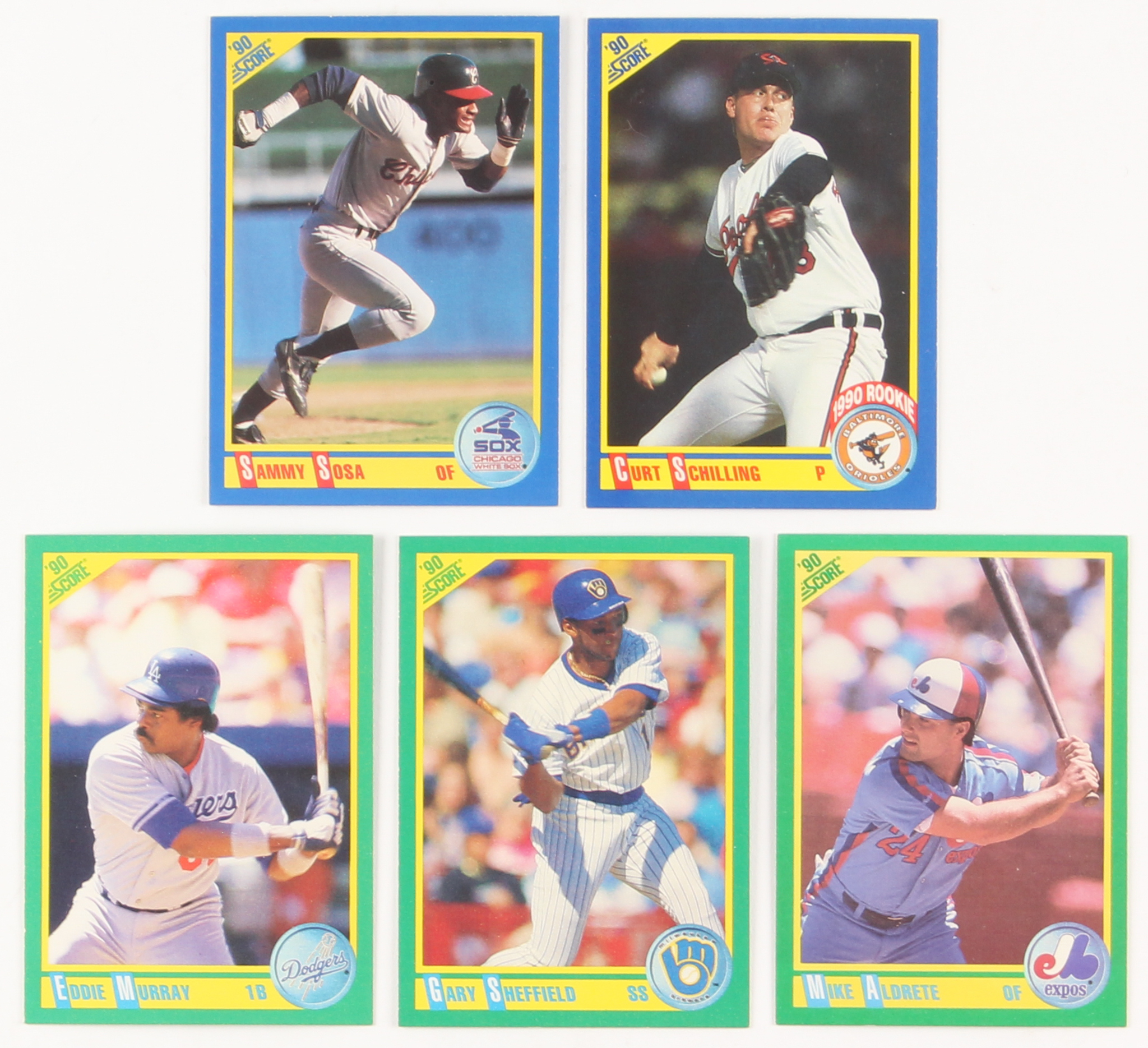 Lot of (672) 1990 Score Baseball Cards with #558 Sammy Sosa RC, #80 Eddie Murray, #97 Gary Sheffield, #581 Curt Schilling, #220B Mike Aldrete at PristineAuction.com Lot of (672) 1990 Score Baseball Cards with #558 Sammy Sosa RC, #80 Eddie Murray, #97 Gary Sheffield, #581 Curt Schilling, #220B Mike Aldrete at PristineAuction.com
