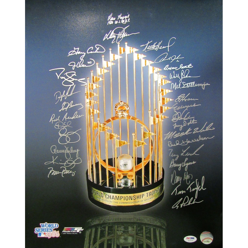 1986 New York Mets 16x20 Photo Team-Signed by (29) with Ray Knight ...