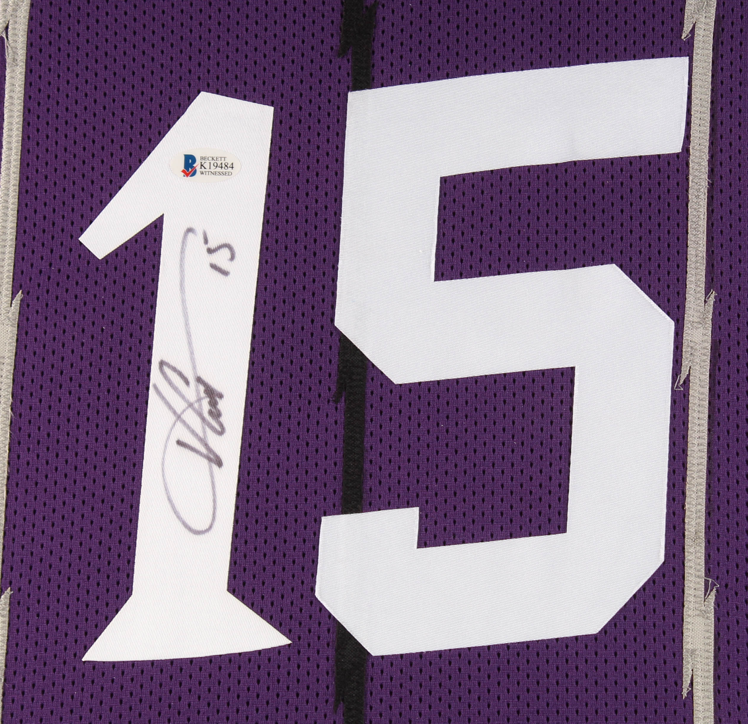 Vince Carter Signed 35x43 Custom Framed Jersey (Beckett COA) at PristineAuction.com Vince Carter Signed 35x43 Custom Framed Jersey (Beckett COA) at PristineAuction.com