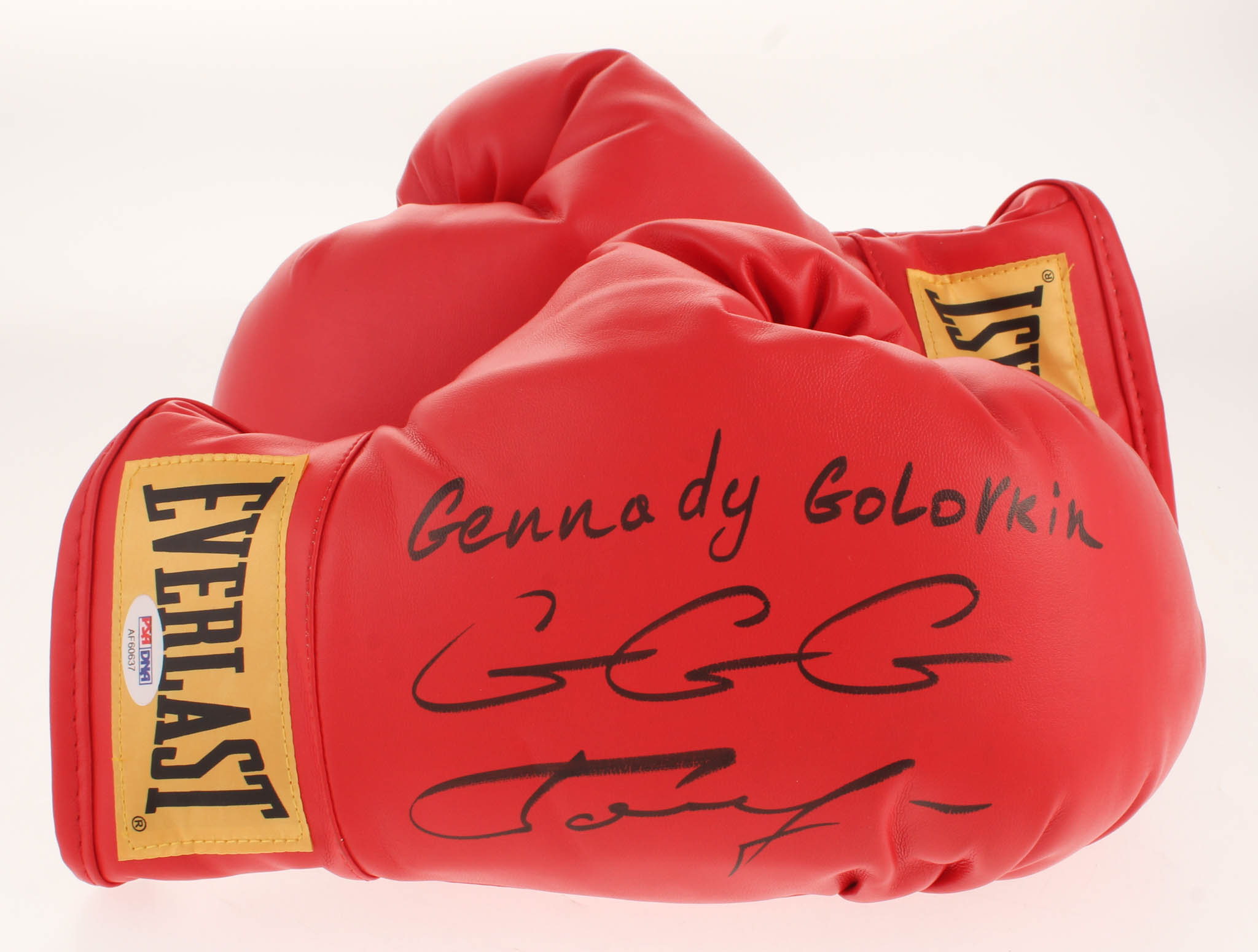Gennady Golovkin Signed Everlast Boxing Glove Set Inscribed "GGG" with Display Case (PSA COA) at PristineAuction.com Gennady Golovkin Signed Everlast Boxing Glove Set Inscribed "GGG" with Display Case (PSA COA) at PristineAuction.com